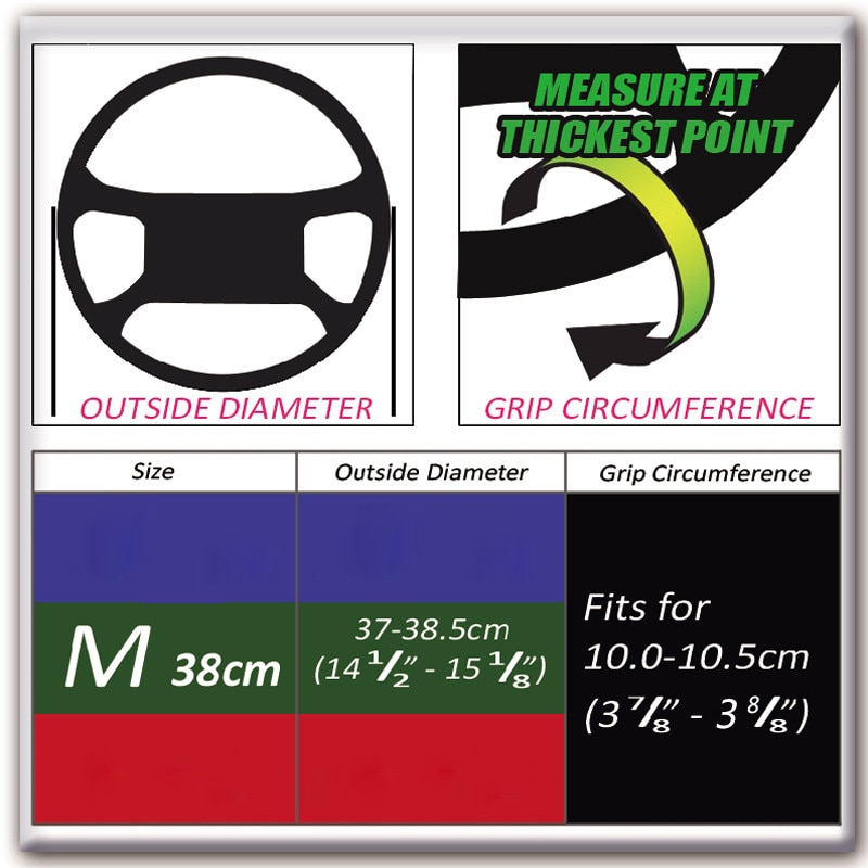 Anti-Slip Microfiber DIY Car Steering Cover